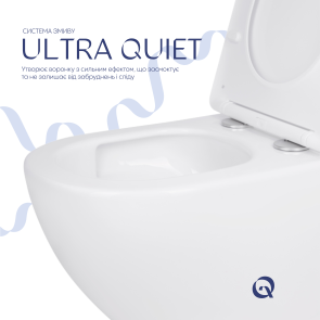 Унітаз підвісний Qtap Jay безободковий Ultra Quiet з сидінням Soft-close QT07335177W №5
