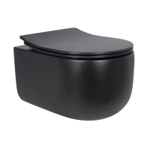 Унитаз подвесной Qtap Taurus безободковый с сиденьем Soft-close QT2433084EUQMB
