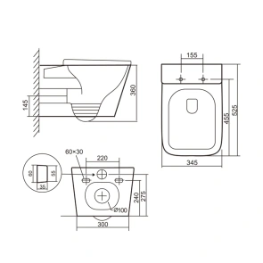 Унитаз подвесной Qtap Tern Ultra Quiet с сиденьем с сиденьем Soft-Close WHITE QT17332303AW №2