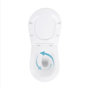 Унітаз підвісний Qtap Robin Ultra Quiet безобідковий з сідінням Soft-close 520x365x365 мм WHITE №7