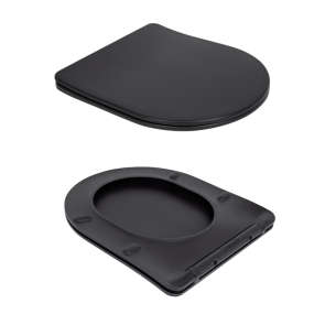 Унітаз підвісний Qtap Robin New Ultra Quiet безобідковий з сидінням Soft-close MATT BLACK QT13332381АSMB №8