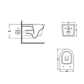 Унитаз подвесной Qtap Jay безободковый с сиденьем Soft-close QT07335175W №2