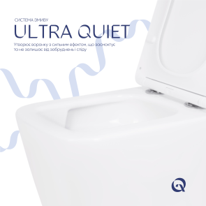 Унітаз підвісний Qtap Crow безобідковий з сідінням Soft-close QT05335170W №5