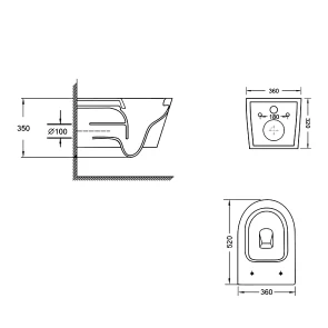 Унитаз подвесной Qtap Swan безободковый с сиденьем Soft-close QT16335180W №2