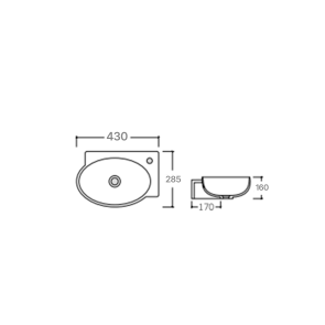 Раковина Qtap Leo 430x285x160 White QT11111008LW №2