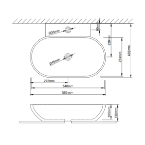 Раковина Qtap Cardinal 565х400х130 White QT0411K177WN №2