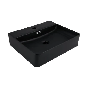 Раковина Qtap Nando LT 500х420х130 Matt black QT12116146AMB №1