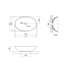 Раковина-чаша Qtap Dove 635x420x150 White QT06118168W №2