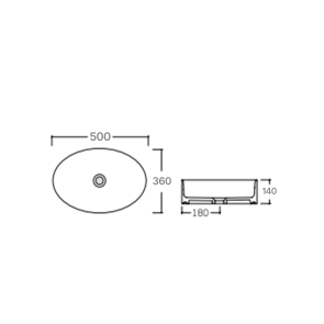 Раковина-чаша Qtap Kolibri 500x360x140 White QT10116065W №2