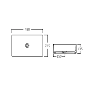 Раковина-чаша Qtap Tern 480х370х135 Matt black QT176069MB №2