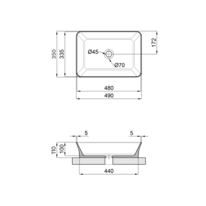 Раковина-чаша Qtap Virgo 490х350х110 White QT18112261WN №2