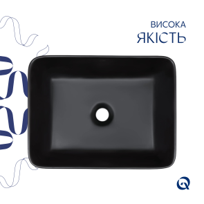 Раковина-чаша Qtap Tern 480х370х135 Matt black QT176069MB №4