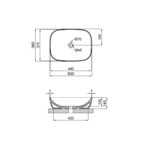 Раковина-чаша Qtap Cardinal 500х380х140 мм White QT04116302W №2