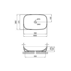 Раковина-чаша Qtap Cardinal 600х380х140 мм White QT04116257W №2