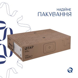 Раковина накладна Qtap Virgo N прямокутна без донного клапана WHITE QT18116308W №5