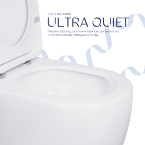 Унитаз-компакт Qtap Robin Ultra Quiet безободковый с сиденьем Soft-close QT13226089AW №5