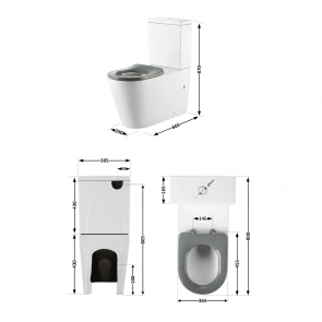 Унитаз напольный Qtap Freedom инклюзивный Rimless безободковый с сиденьем Soft-Close WHITE QT22226098W №2