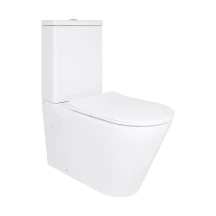 Унитаз напольный Qtap Vlasta Ultra Quiet безободковый с сиденьем Soft-close WHITE QT28228300W