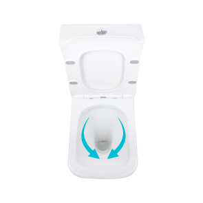 Унітаз підлоговий Qtap Aries Rimless безобідковий з сидінням Soft-close WHITE QT03228302W №6