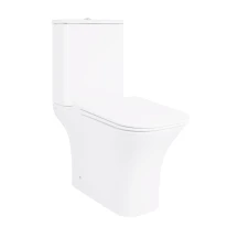 Унитаз-компакт Qtap Presto Quadro безободковый с сиденьем Soft-close QT24221215AW