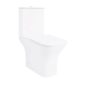 Унитаз-компакт Qtap Presto Quadro безободковый с сиденьем Soft-close QT24221215AW №1