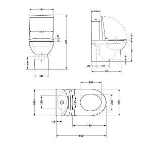 Унитаз напольный Qtap Virgo Ultra Quiet безободковый с сиденьем Soft-Close WHITE QT18226092AW №2
