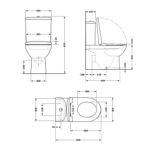 Унитаз напольный Qtap Scorpio Ultra Quiet безободковый с сиденьем Soft-Close MATT BLACK QT14226088AMB №2