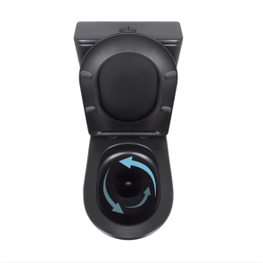 Унитаз напольный Qtap Scorpio Ultra Quiet безободковый с сиденьем Soft-Close MATT BLACK QT14226088AMB №6