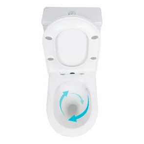 Унитаз-моноблок напольный Qtap Kolibri Ultra Quiet безободковый с сиденьем Soft-close WHITE QT10226380W №5