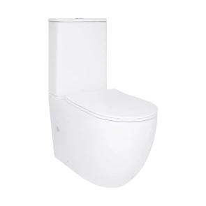 Унітаз підлоговий Qtap Robin New Ultra Quiet безобідковий з сидінням Soft-close WHITE QT13226083AW №1