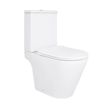 Унитаз напольный Qtap Dove Rimless безободковый с сиденьем Soft-close WHITE QT06228380BW