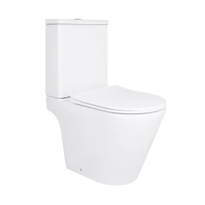 Унітаз підлоговий Qtap Dove Rimless безобідковий з сидінням Soft-close WHITE QT06228380BW №1