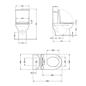 Унітаз підлоговий Qtap Dove Rimless безобідковий з сидінням Soft-close WHITE QT06228380BW №2
