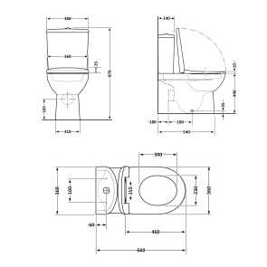 Унитаз напольный Qtap Robin Ultra Quiet безободковый с сиденьем Soft-Close MATT BLACK QT13226083AMB №2