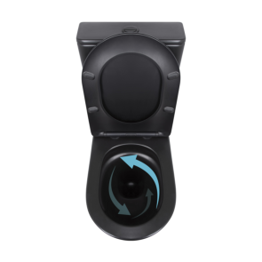 Унитаз напольный Qtap Robin Ultra Quiet безободковый с сиденьем Soft-Close MATT BLACK QT13226083AMB №6