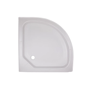 Lidz Душовий піддон KAPIELKA ST80x80x14 низький, напівкруглий, діаметр зливу 52 мм №1