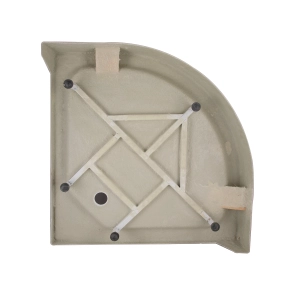 Lidz Душовий піддон KAPIELKA ST80x80x14 низький, напівкруглий, діаметр зливу 52 мм №4