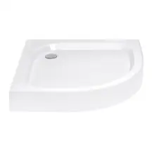 Душовий піддон Kapielka ST90x90x14 низький, напівкруглий, діаметр зливу 52 мм Lidz