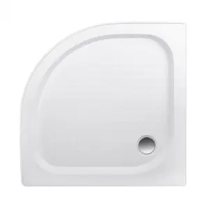 Душовий піддон Kapielka ST90x90x14 низький, напівкруглий, діаметр зливу 52 мм Lidz №3