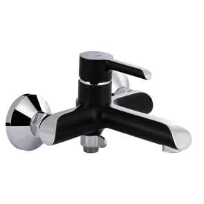 Змішувач для ванни Qtap Grand (з душовим гарнітуром) QTGRABCR006 Chrome/Black №3