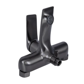 Смеситель Для ванны Qtap Vlasta New (c душевым гарнитуром) QTVLA259GMB45643 Gunmetal Black PVD №6