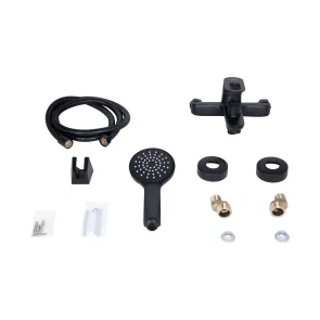 Смеситель для ванны Lidz Latwa 006 (c душевым гарнитуром) (k35) LDLAT006BLA45419 Black №7