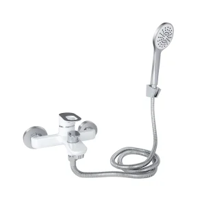 Смеситель для ванны Lidz Latwa 006 (c душевым гарнитуром) (k35) LDLAT006WHI45424 White №1