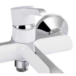 Смеситель для ванны Qtap Grand (c душевым гарнитуром) QTGRAWCR006 Chrome/White №4