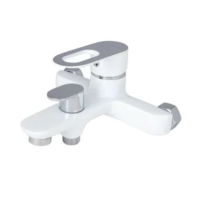 Смеситель для ванны Lidz Latwa 006 (c душевым гарнитуром) (k35) LDLAT006WHI45424 White №4