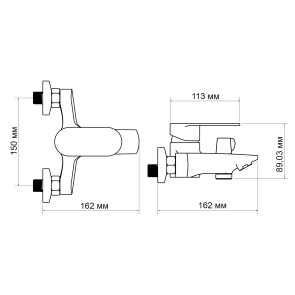 Смеситель Для ванны Lidz Tani 0061 (c душевым гарнитуром) (k40) LDTAN0061CRM44963 Chrome №2
