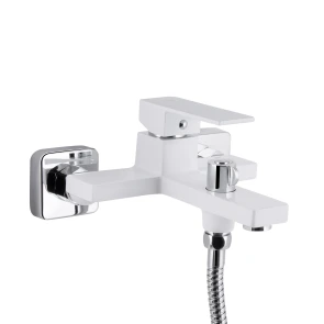 Смеситель для ванны Qtap Gemini (c душевым гарнитуром) QTGEM259CRW45683 Chrome/White №3