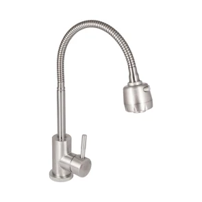 Змішувач для кухНі Lidz Aria 015F41 з гнучким виливом (k35) LDARI015F41NKS45306 Nickel №1