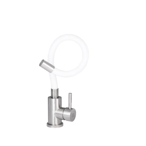 Смеситель Для кухни Lidz Aria 015F3 с гибким изливом (k35) LDARI015F3WHI43362 White / Nickel №3