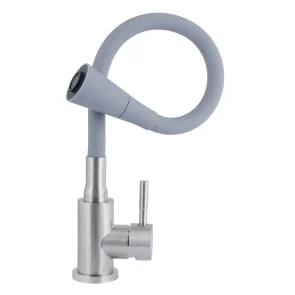Змішувач для кухні Lidz Aria 015F31 з гнучким виливом (k35) LDARI015F31GNK31871 Grey / Nickel №3